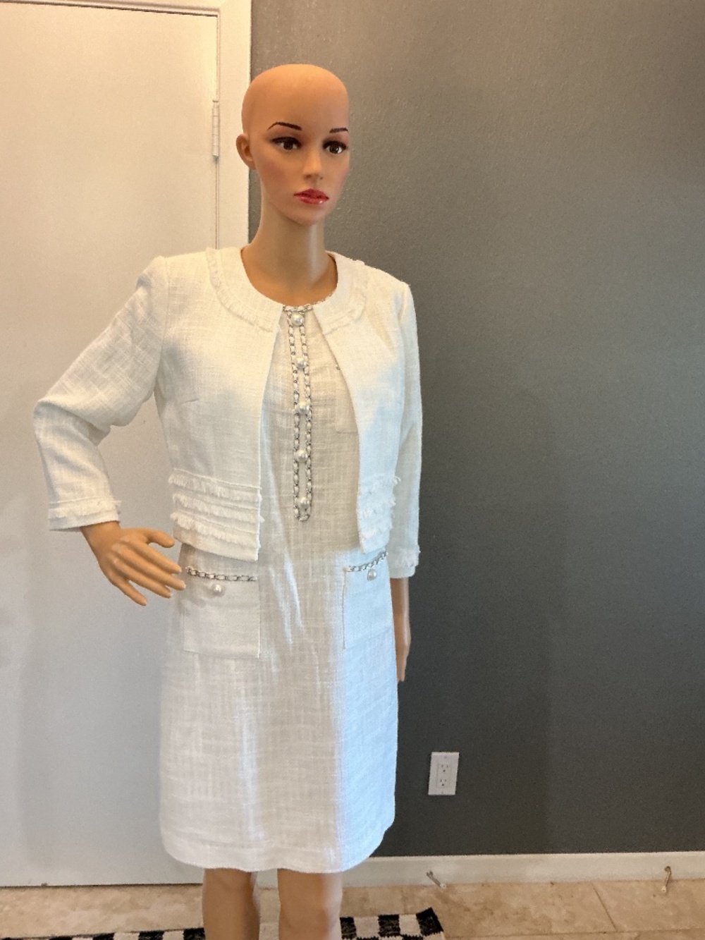 Karl Lagerfeld Cropped jacket White Size P